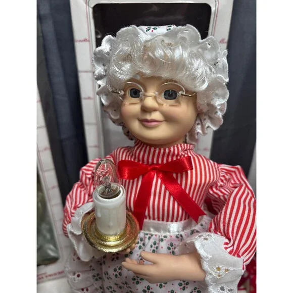 Vintage Telco Motionettes Santa and Mrs Claus Animated Lighted Figures Boxes - Picture 11 of 16